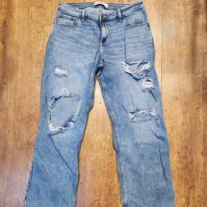 HOLLISTER Curvy Low-Rise Distressed Dad Jeans - Sz 13